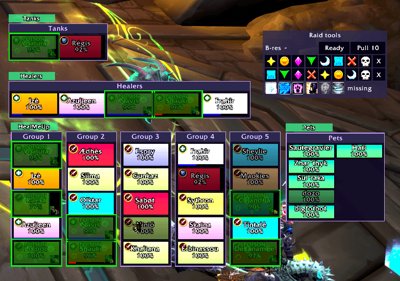Showing poison debuff in the unit plates...