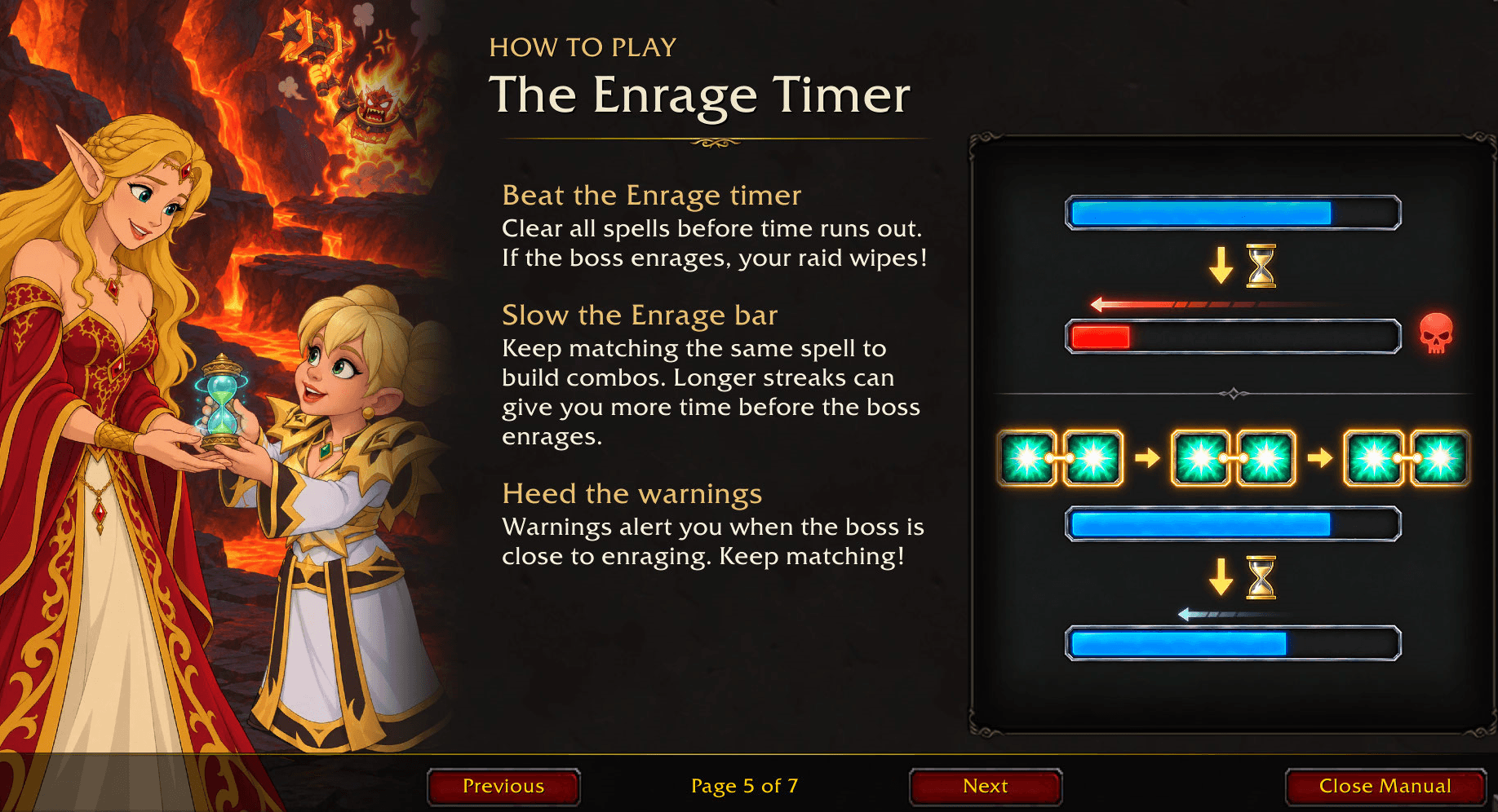 In-game manual available to explain the rules