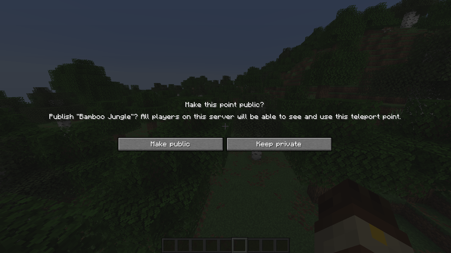 Thumbnail Make a point public so every player on the server can use it.
