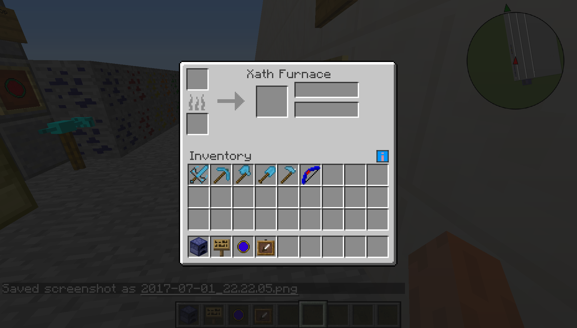 Smelt all xathores here with fuel, but respect the fuel-temperature must be the right
or the ore burns!