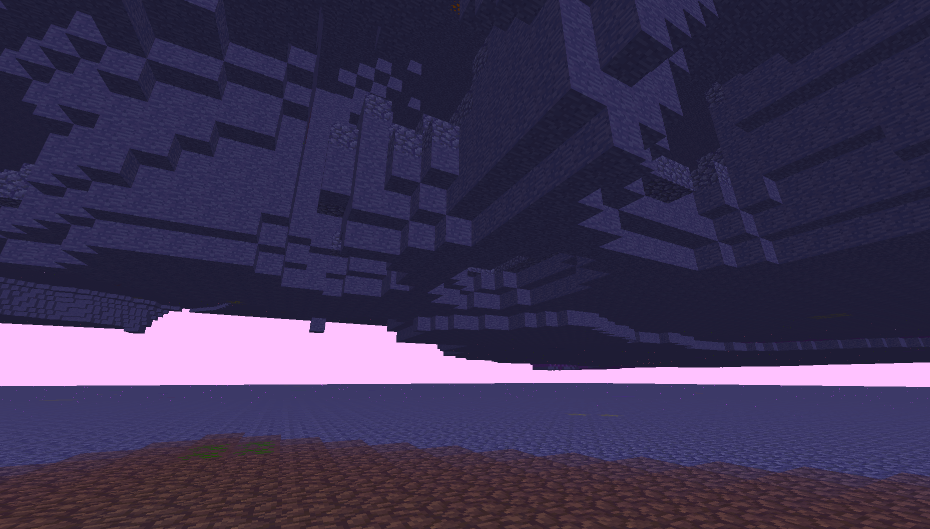 It looks like the nether but normaly its very dark!
For this pic I used nightvision.