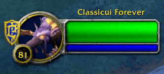 Classic frame with thick health bar above mana