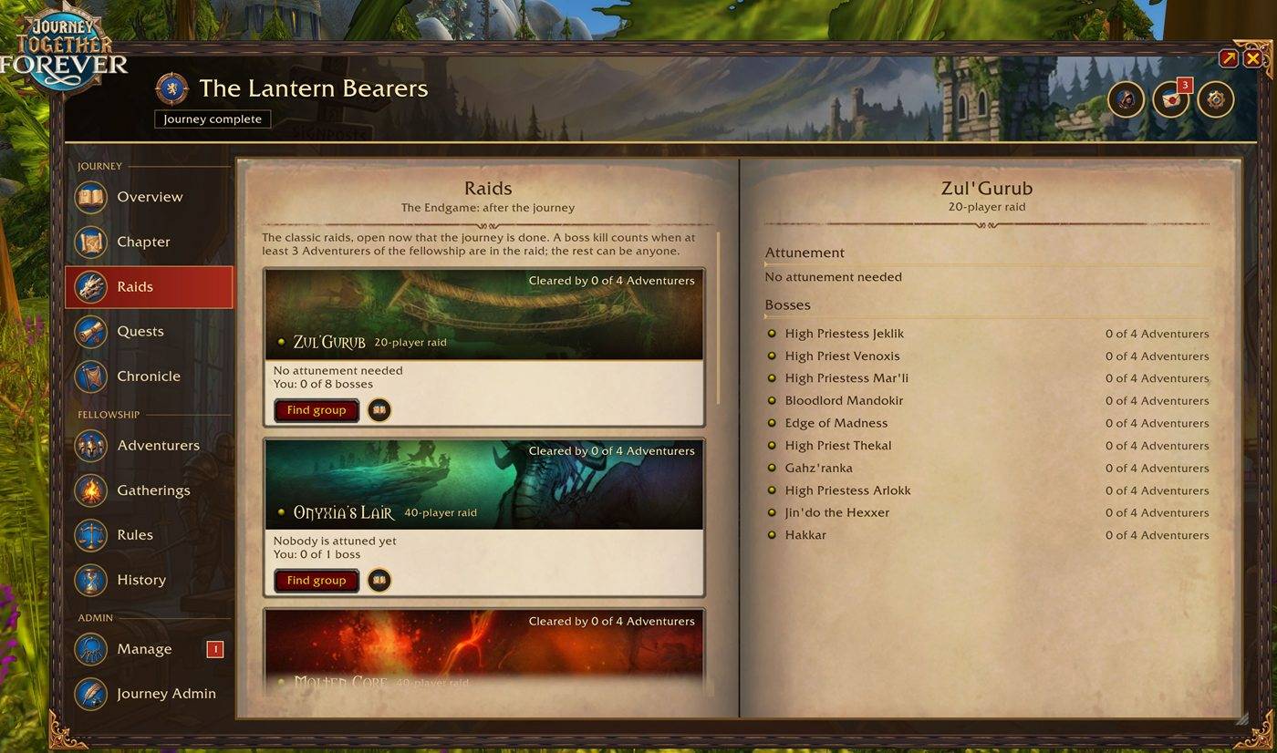 Thumbnail The classic raids, with who is attuned and every boss.