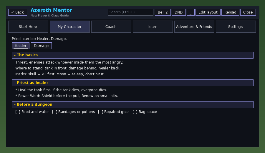 Azeroth Mentor screenshot