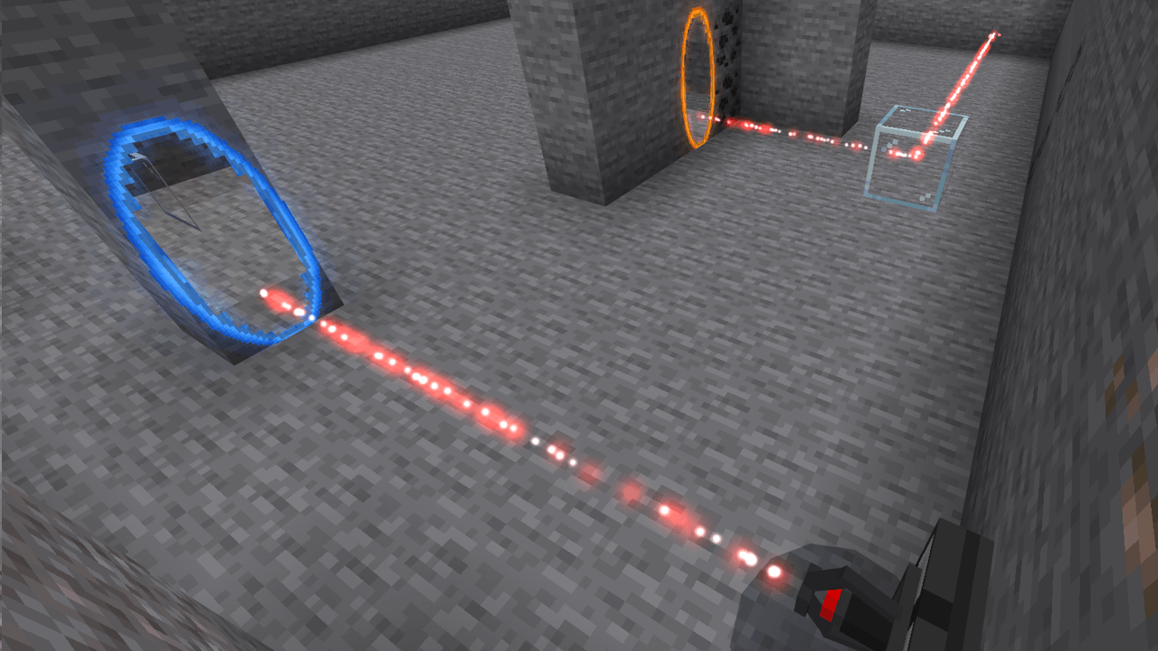 Passing a thermal discouragement beam through a portal,