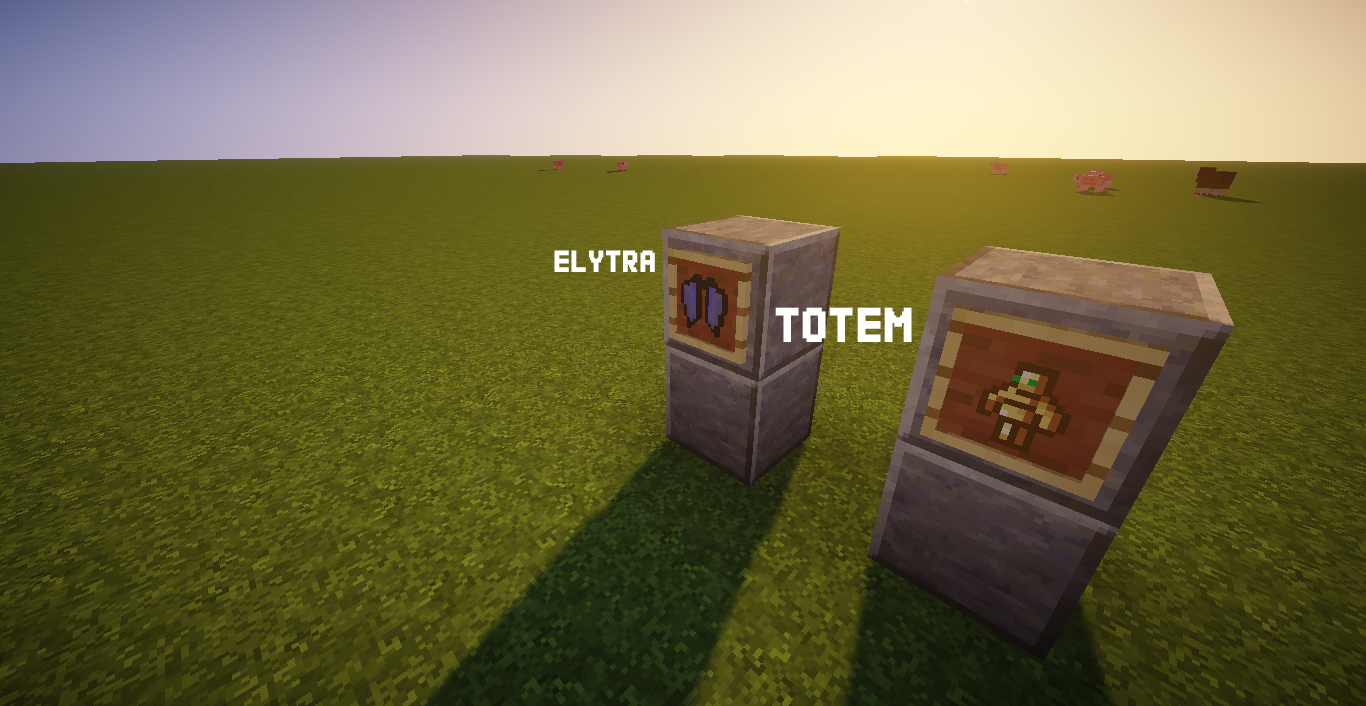 Elytra and totem