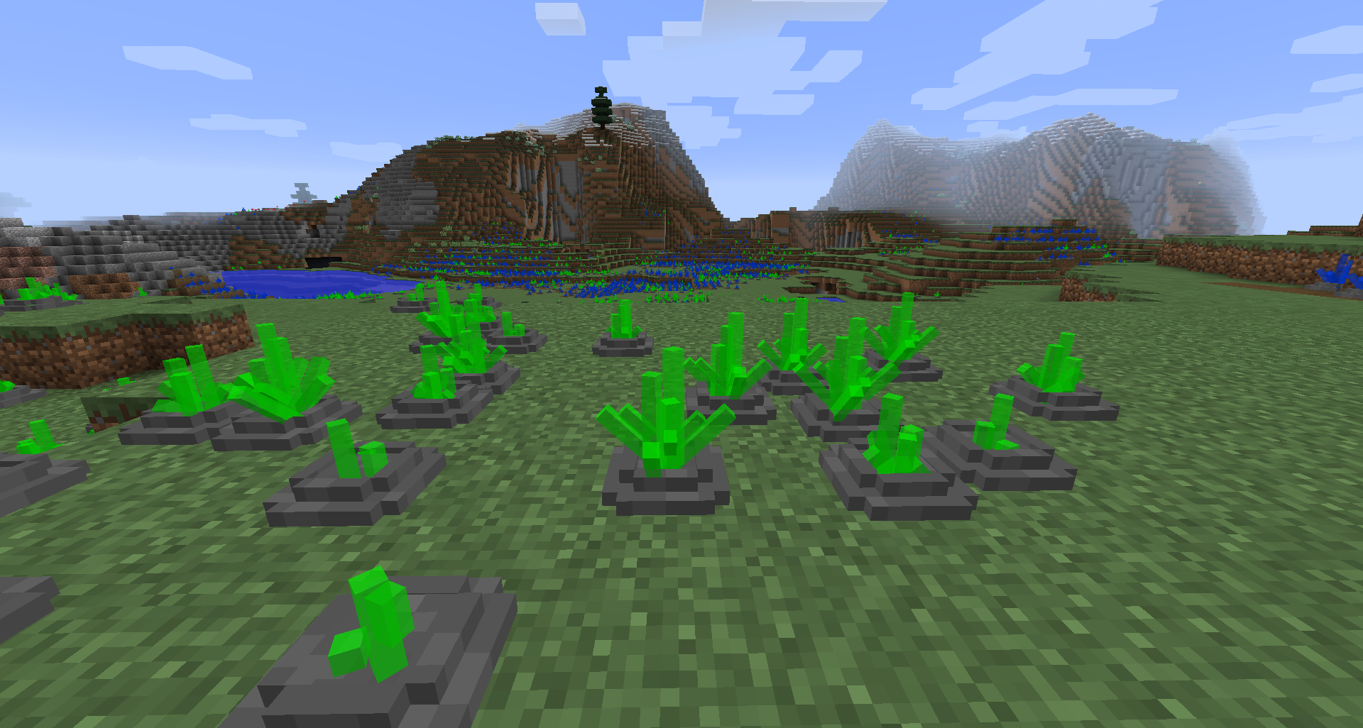 Re-worked the models to be more lore friendly. Tiberium pods are now only one per block, making it easier to see and harvest.