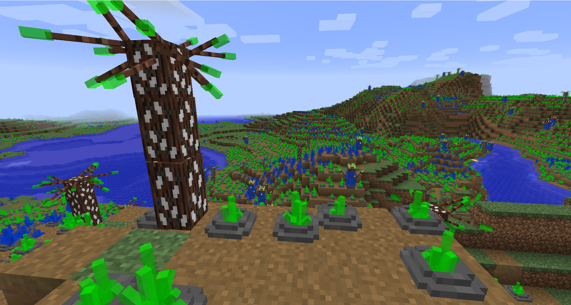 Tiberium-based lifeforms are coming soon! Flora are modeled and occur in heavily infested tiberium fields. So far only the spiketrees and blue pods are implemented. These models are subject to change, but this is a good starting point.