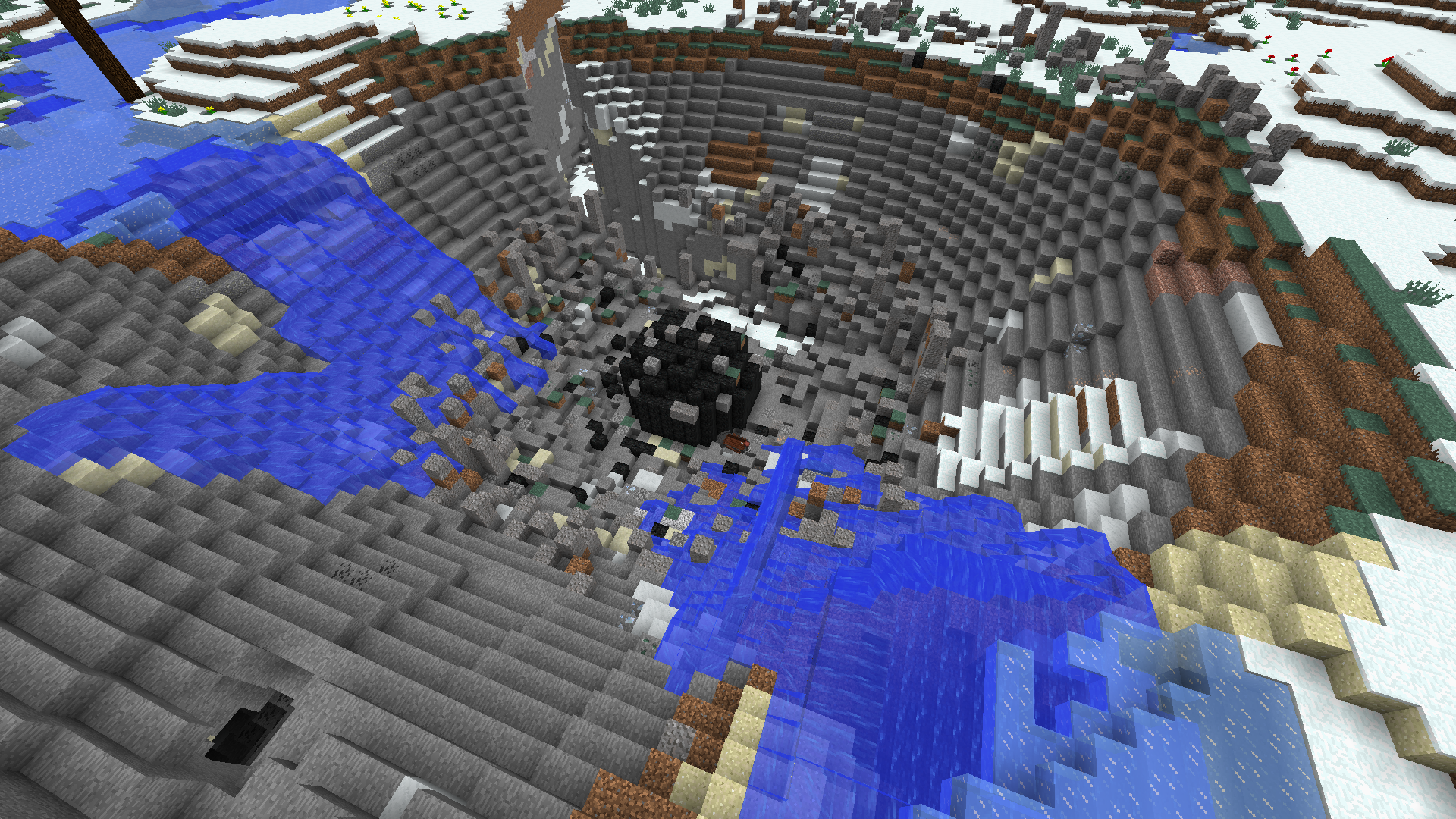 I was just going along the river in my icebreaker, and ended up in an AE2 skystone meteor crater.