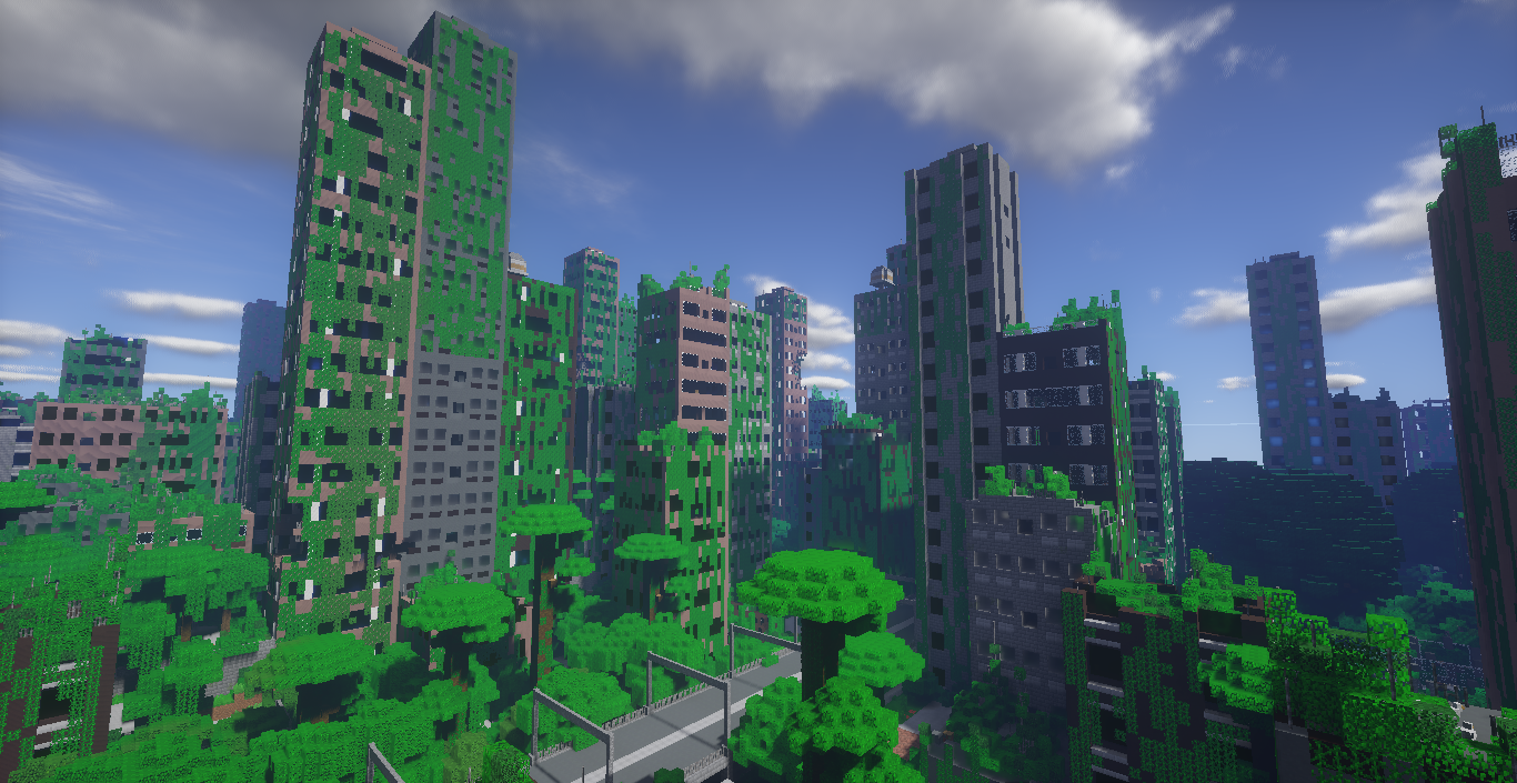 minecraft maps overgrown city