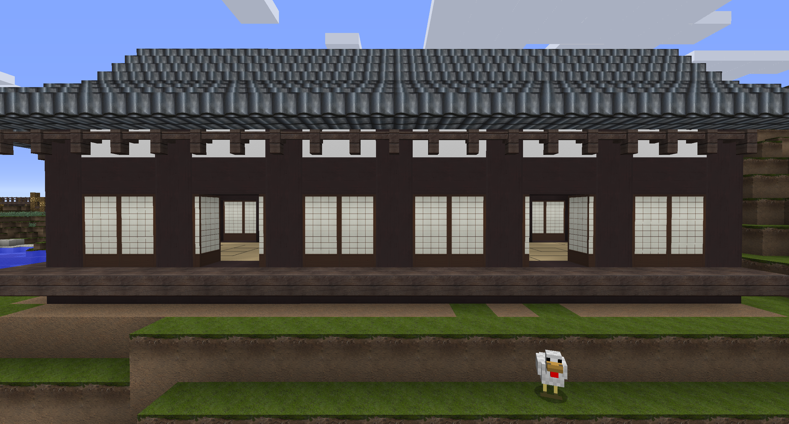 Japanese building - Shoji door example