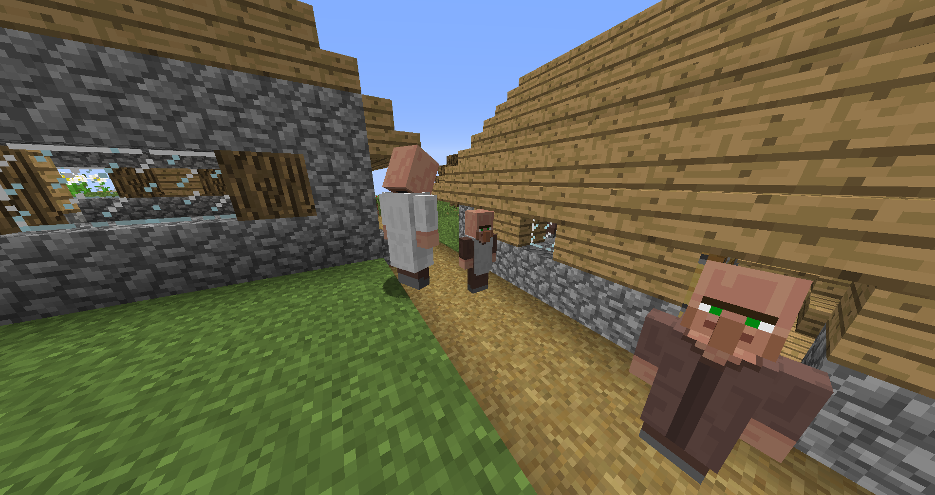 Villagers in their wild biome