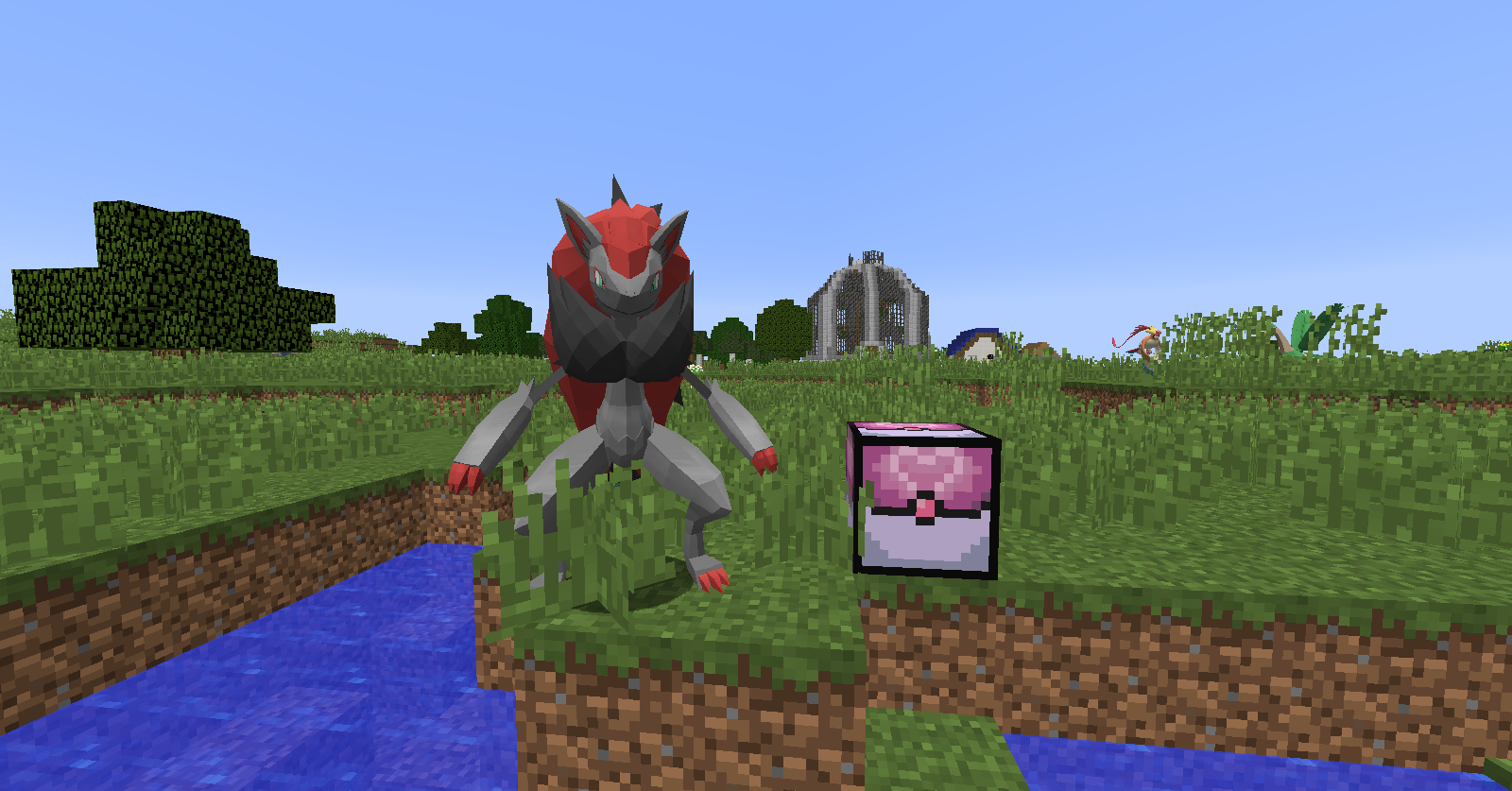 Pink Pixelmon Lucky Block in it's glory. 