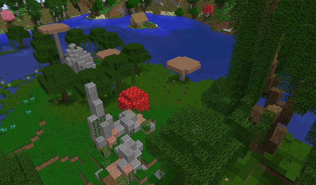 As you travel, find big rocks sticking out of the ground with resources in them, houses, waystones, towers, dungeons, and more!