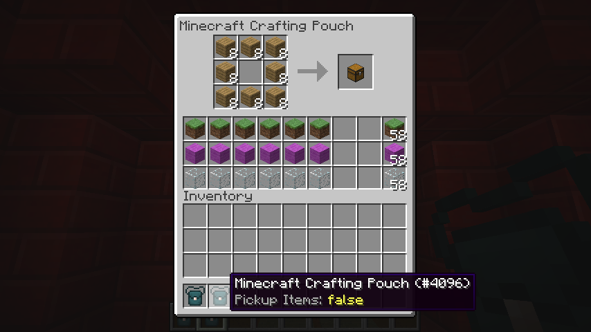 Minecraft Crafting Pouch