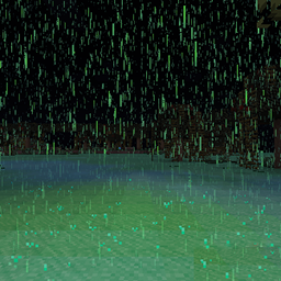 A toxic rainstorm over a toxic lake