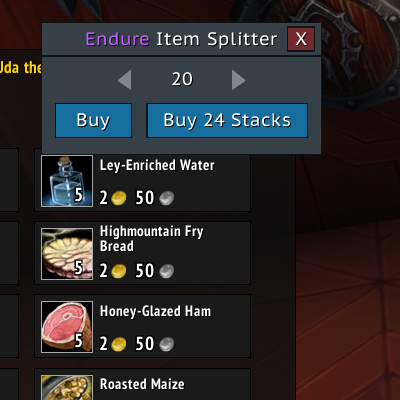 Buying items