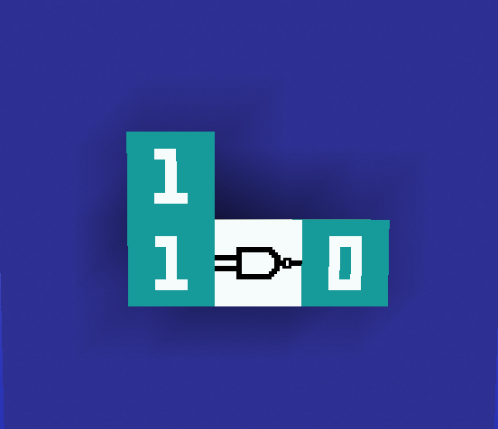 "1 NAND 1" logic gate