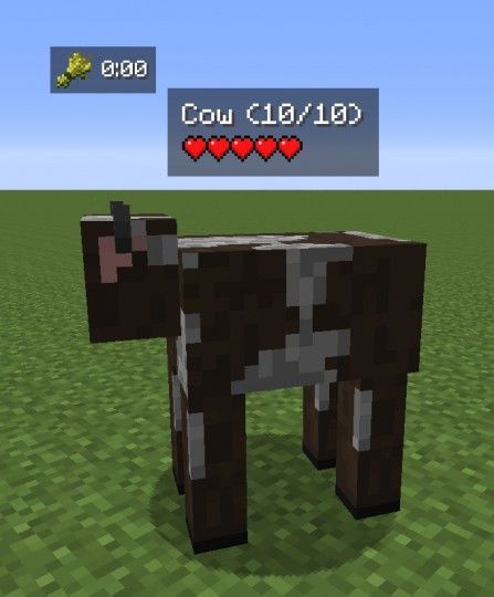 Mob Info looking at a cow