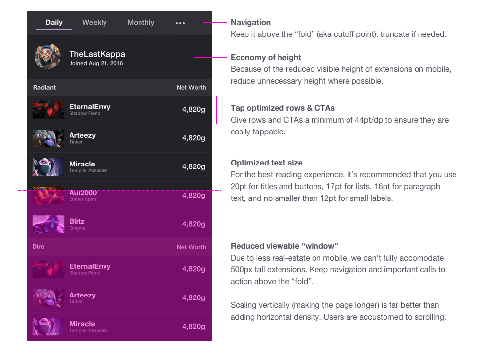 Notes on mobile optimizations