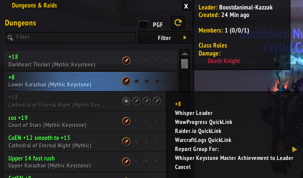 Mythic Keystone Leaderboards Now Available