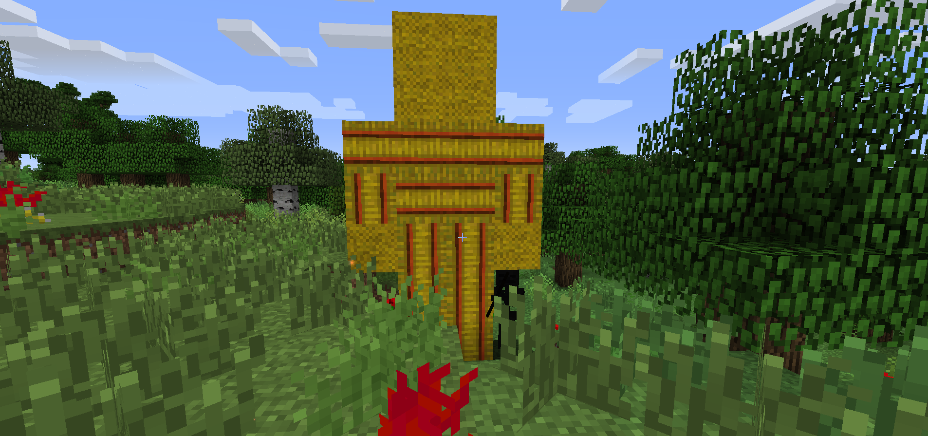 very interesting statue of hay i found