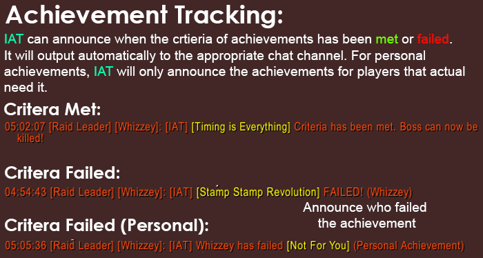 Achievement Tracking