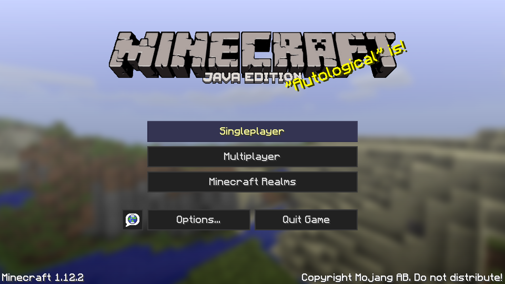 Minecraft title screen