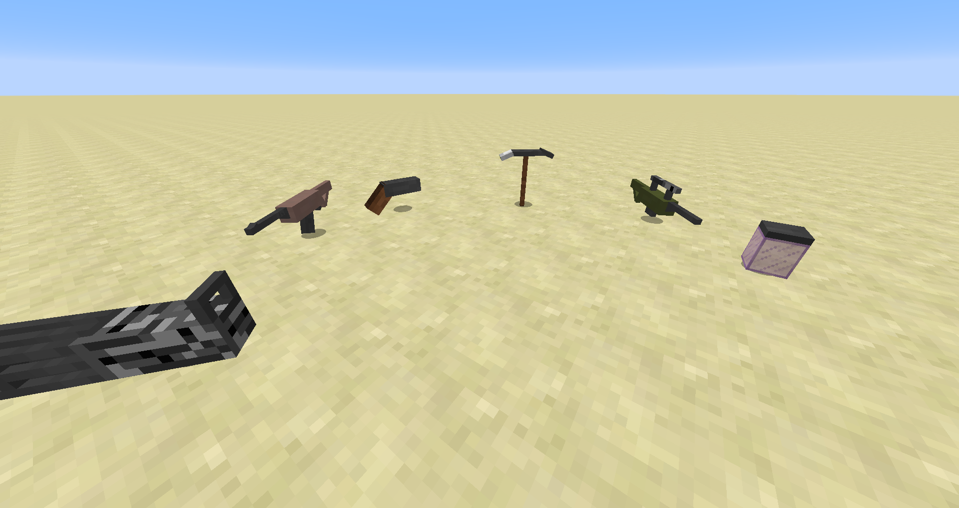 this are the weapons also the shield potion