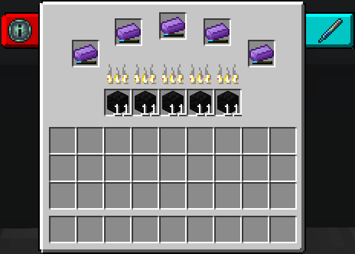 The default FirePit UI when it is attempting to heat up ingots.