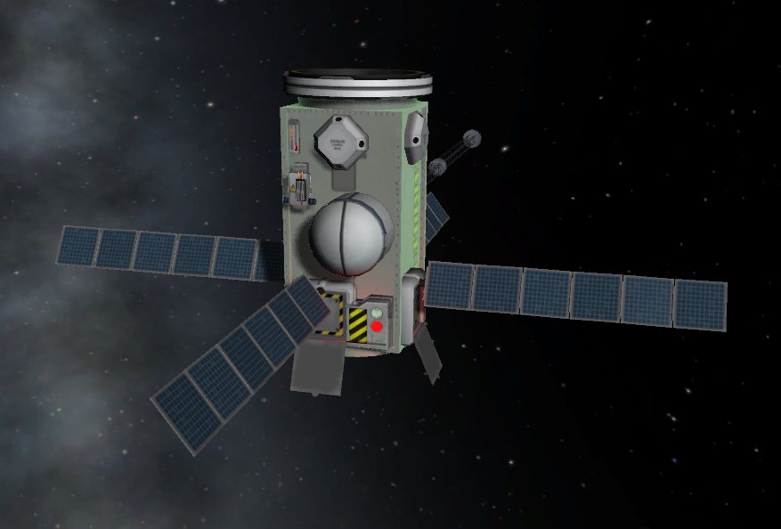 YardleSat with attached science equipment deployed in space