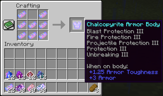 Chalcopyrite ChestPlate Recipe