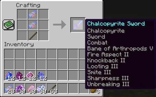 Chalcopyrite Sword Recipe