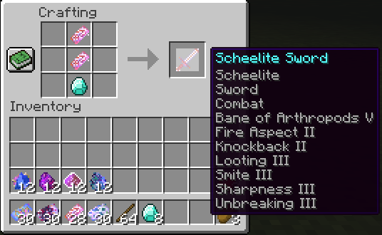 Scheelite Sword Recipe