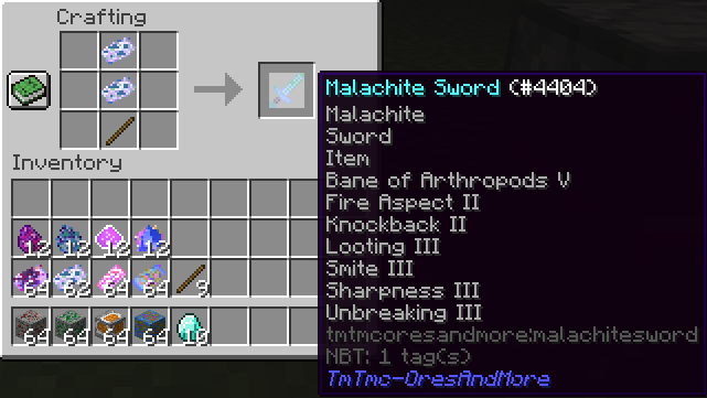 Malachite Sword Recipe