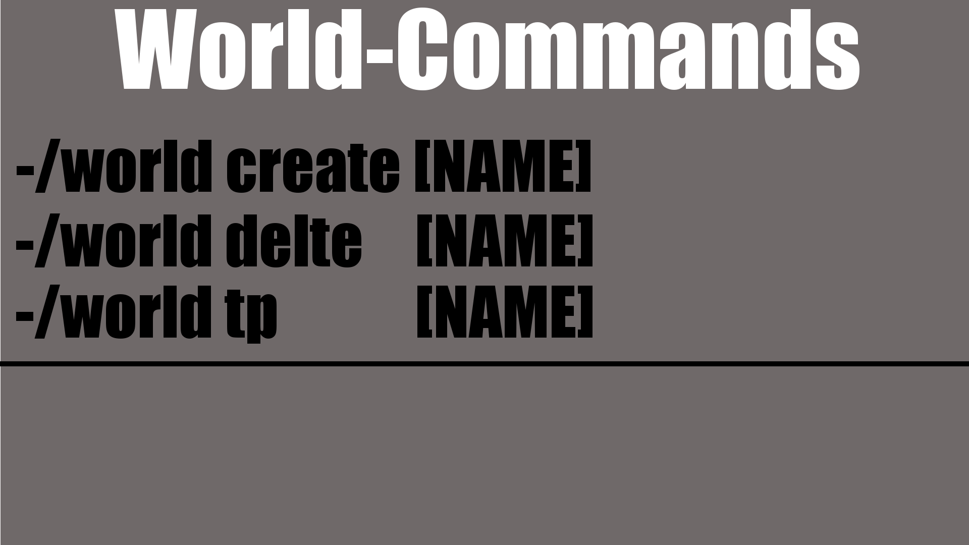 World-Commands