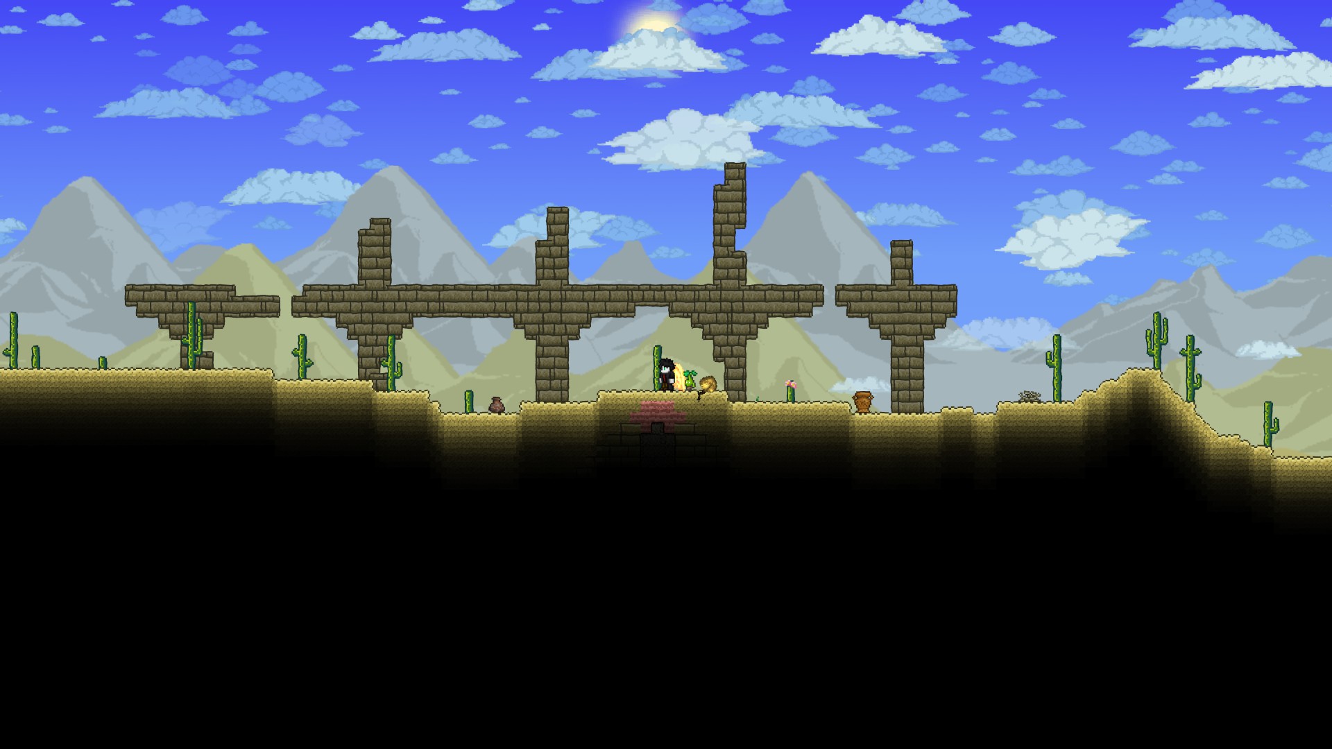 What lies under the sand?