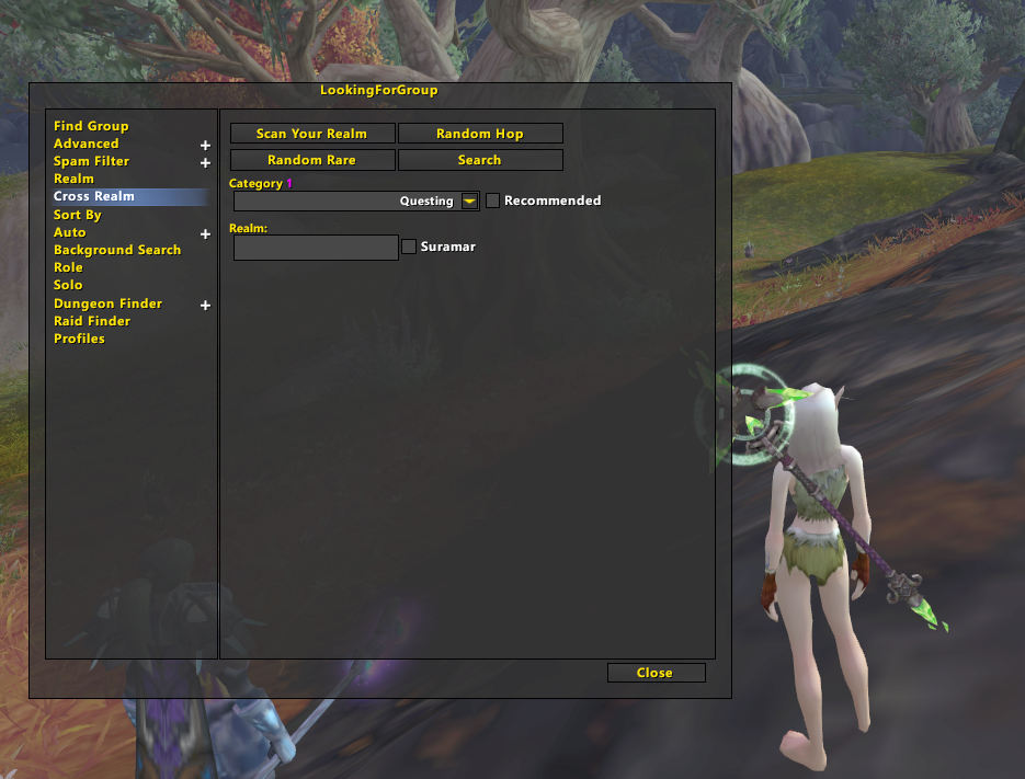 wow server switch addon