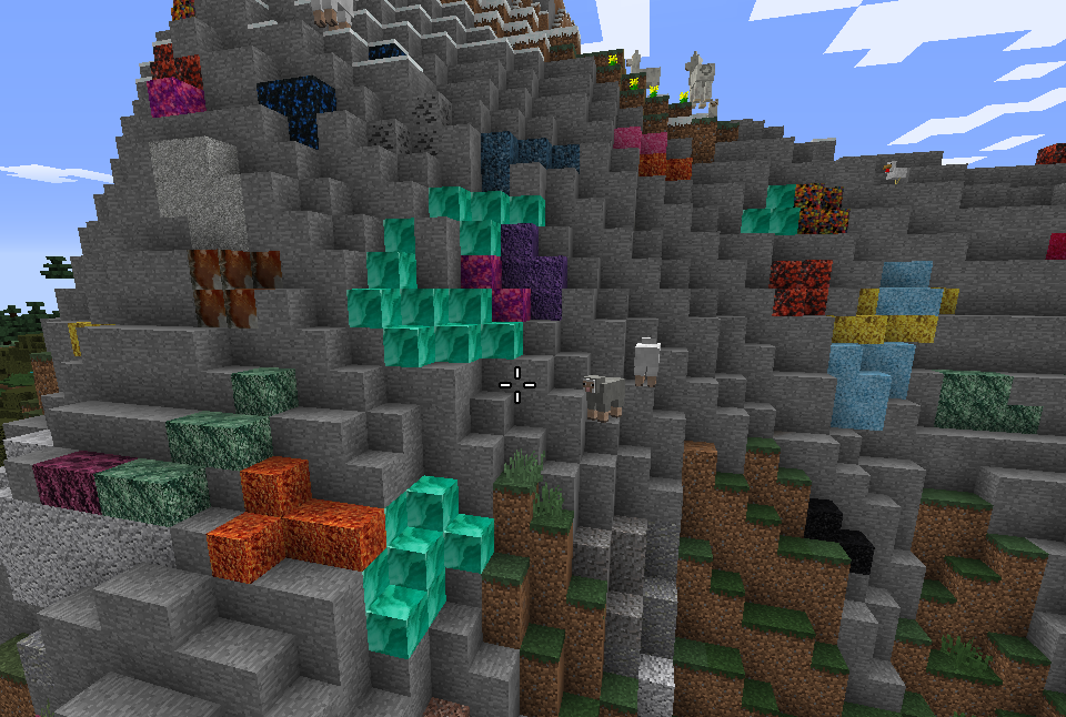 Generated world with Ores & Gravels