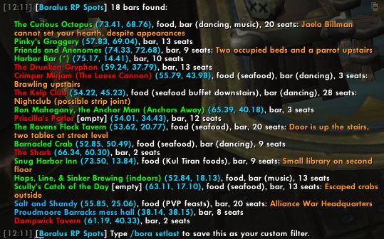 Output of /bora bar