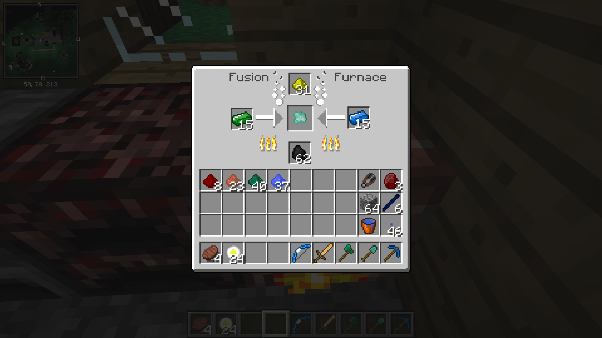 Combine Ores to get new ones.