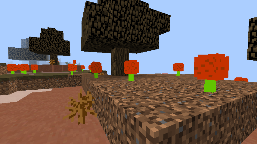 Randomly generated berry plants.