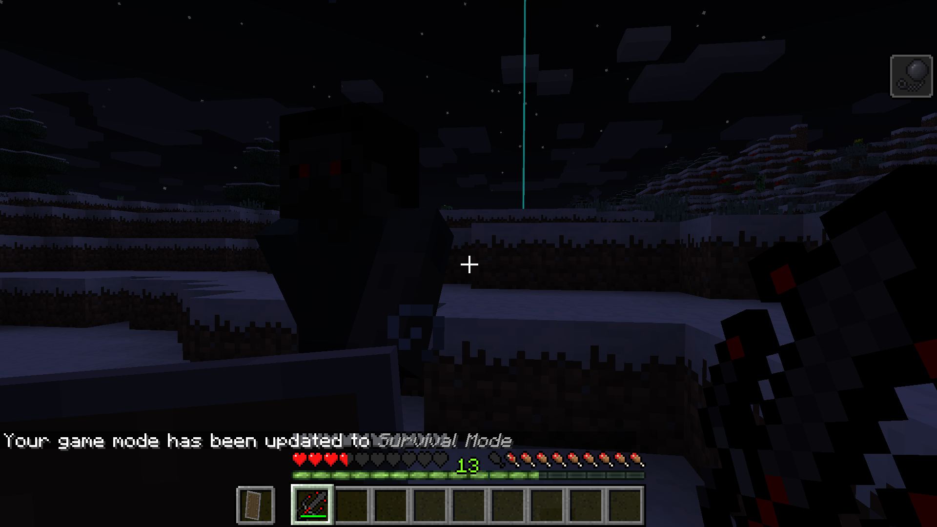 This screenshot show me fighting the Phantom of the Night with the Sword of the Darkest Nightmares.