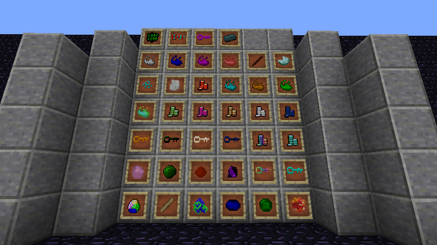 most of the items in the mod