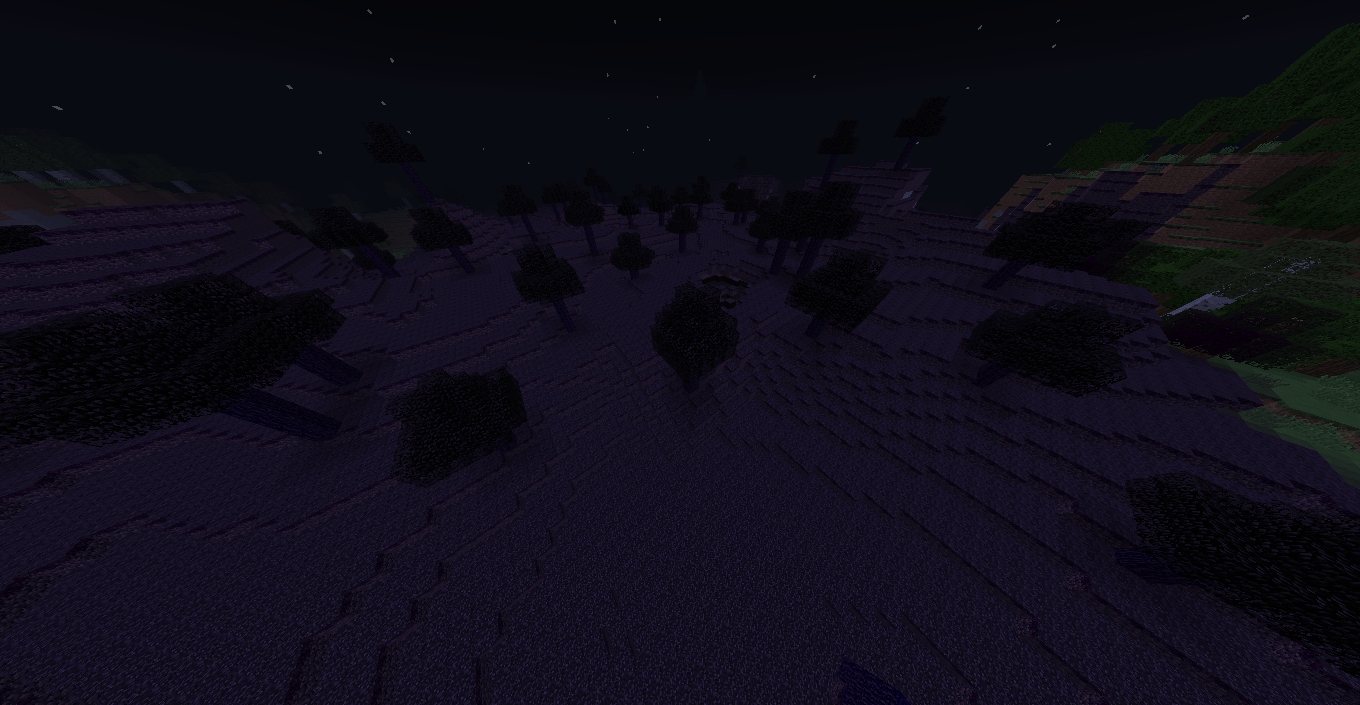 Corrupted Biome in the night