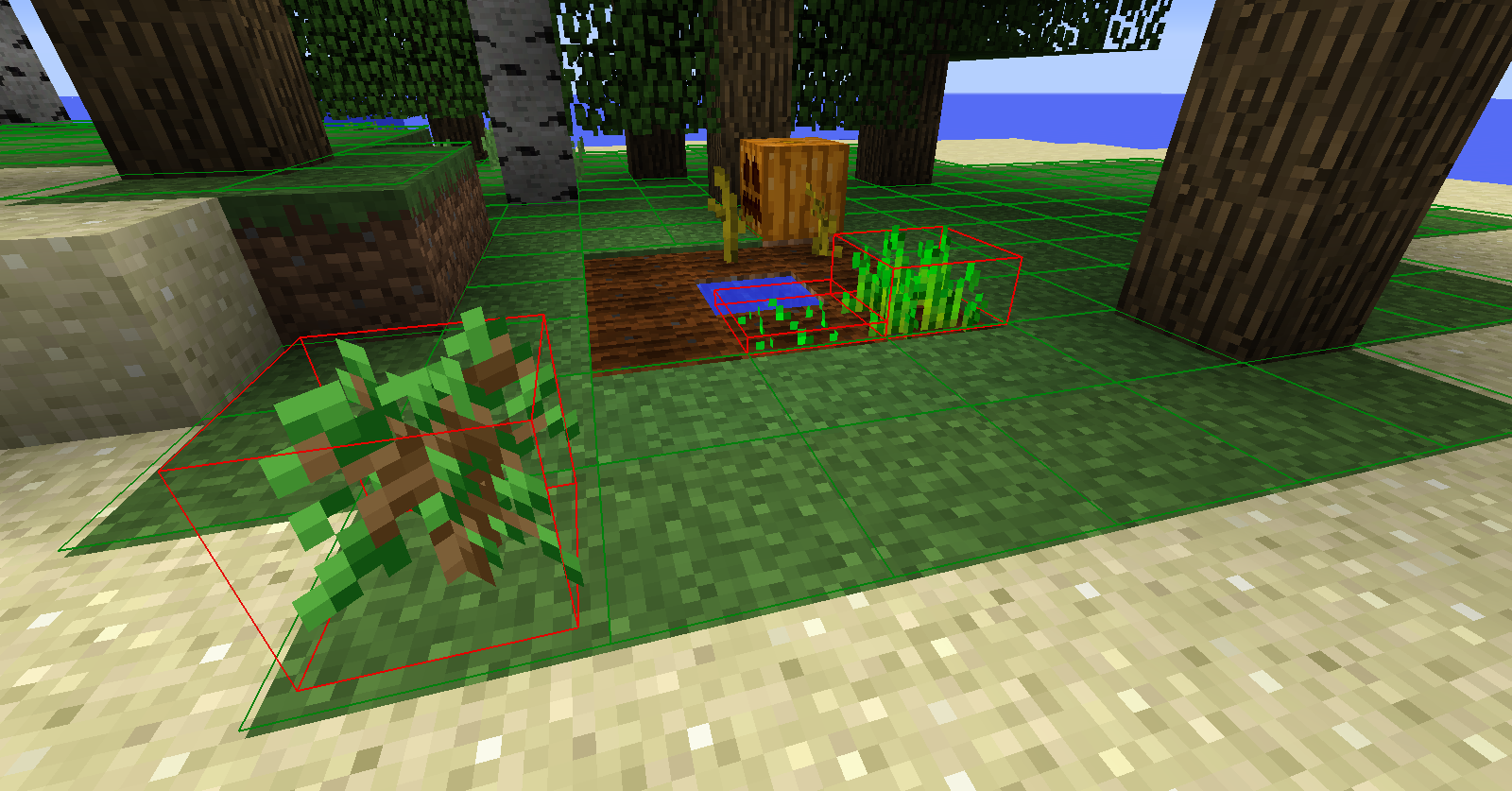 Admin overlay, enabled with "/pb enable-overlay". Shows plant settings.
