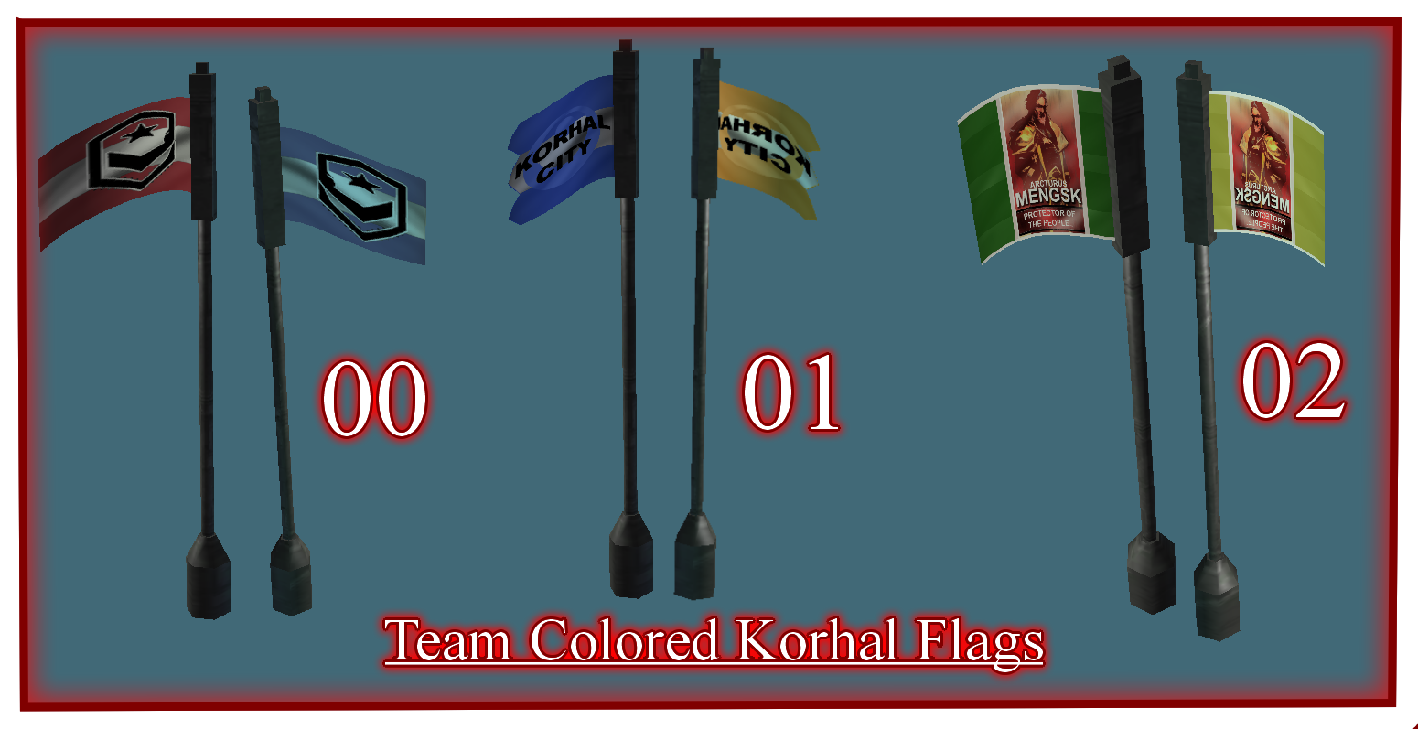 Team Colored Korhal Flags