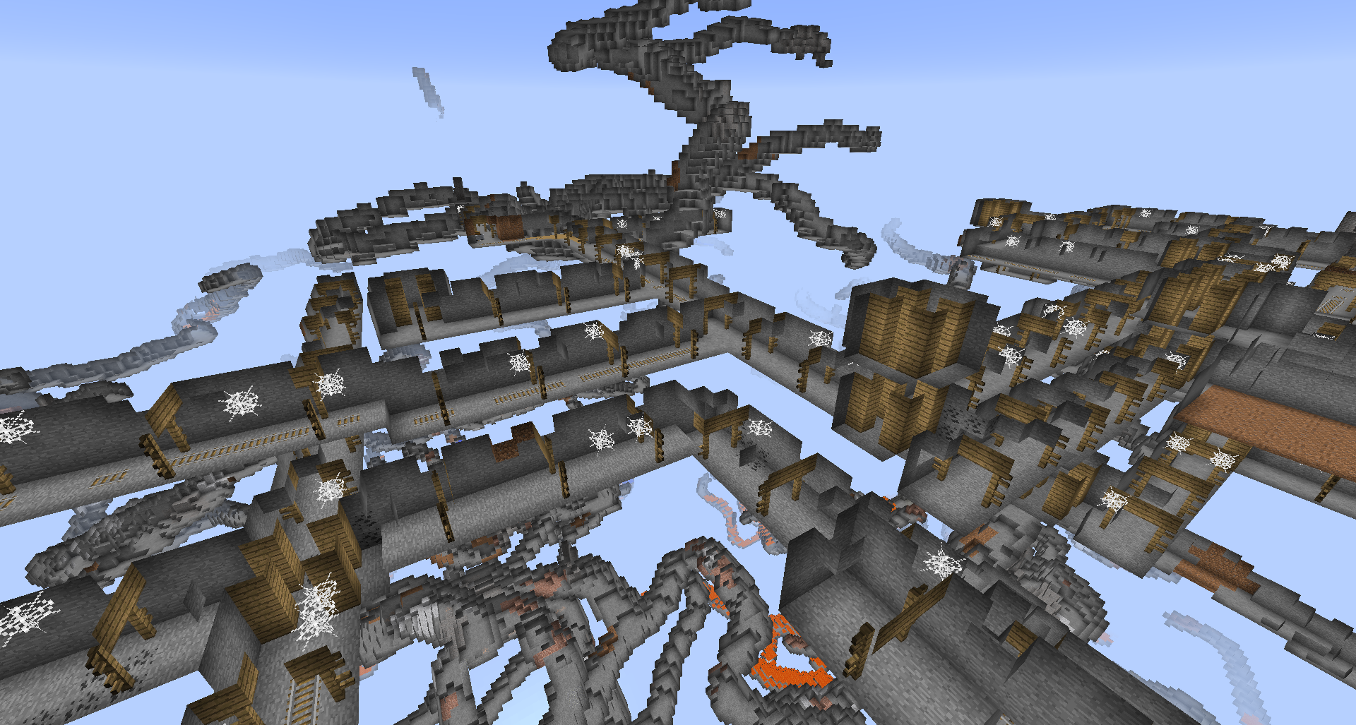 An example from inside a "stoneblock" superflat world.