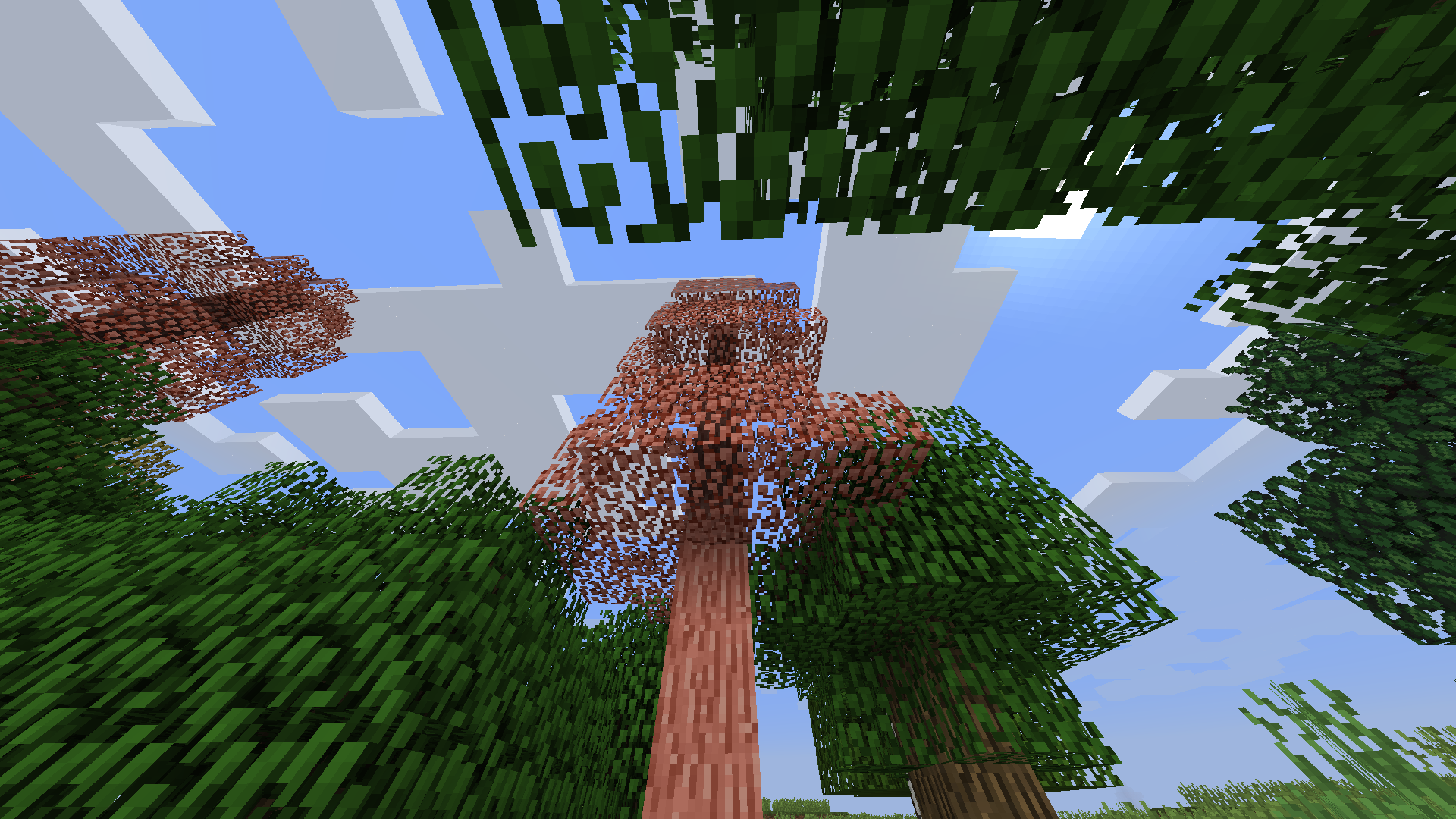 a mega-tall ham tree, that drops ham logs, used to make ham stuff