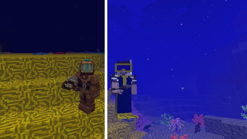 some under water gear including a full brass diving suit